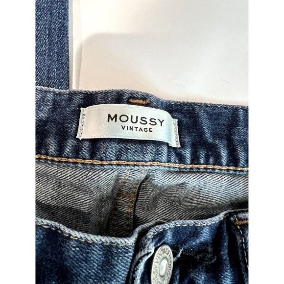 MOUSSY Vintage Lancaster Skinny Jeans in Dark Blue Denim - Picture 6 of 7